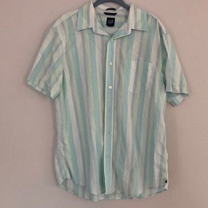 L Short Sleeve Button down (some buttons missing)